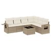 vidaXL 7-dijelni set vrtnih sofa od poliratana s jastucima bež