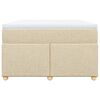 vidaXL Krevet box spring s madracem krem 120 x 190 cm od tkanine