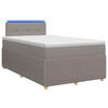 vidaXL Boxspring krevet s madracem Sivosmeđa 120 x 190 cm Tkanina