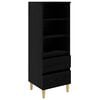 vidaXL Highboard Crni hrast 40 x 36 x 110 cm Konstruirano drvo