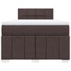 vidaXL Krevet box spring s madracem tamnosmeđi 120 x 190 cm od tkanine