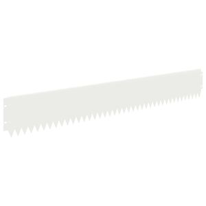 vidaXL Ograda oko Travnjaka 10 pcs 103 x 15 cm Čelik Bijela