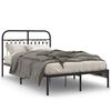 vidaXL Metalni okvir za krevet s uzglavljem crni 120x190 cm