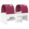 vidaXL Krevet s Tunnels 4 pcs Bijela i crvena Konstruirano drvo