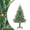 vidaXL Umjetno Božićno Drvo s Snježnim Flokom i LED Svjetlom 150 cm