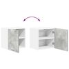 vidaXL Viseći ormarić 2 pcs Beton siva i bijela 40 x 31 x 40 cm