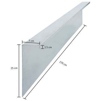 vidaXL Ploče za ogradu protiv puževa 4 kom čelične 70x7x25 cm 0,7 mm