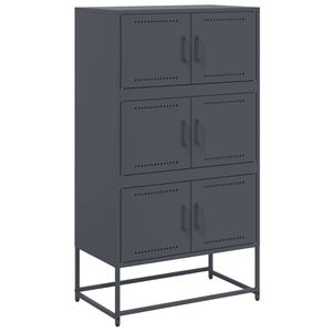 vidaXL Komoda antracit 68,5 x 38,5 x 123,5 cm čelična