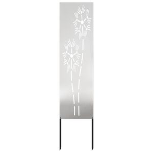 vidaXL Privatnost u vrtu Srebrno 32 x 140 cm Nehrđajući čelik