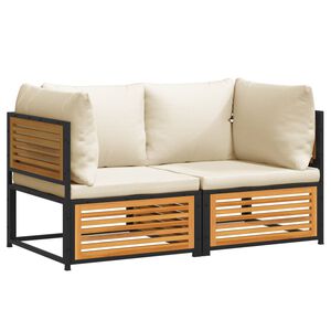 vidaXL 2-dijelni set vrtnih sofa s jastucima masivno bagremovo drvo