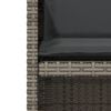 vidaXL 3-dijelni bistro set od poliratana s jastucima sivi