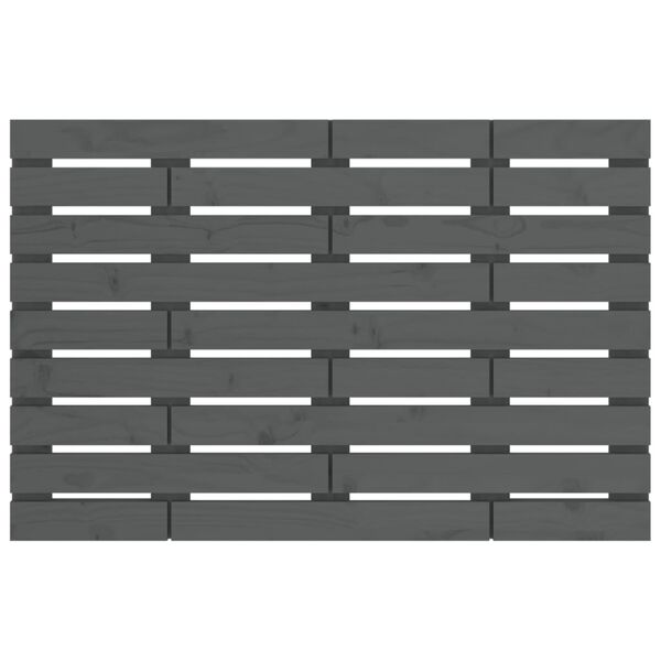 vidaXL Zidno uzglavlje sivo 96x3x63 cm od masivne borovine