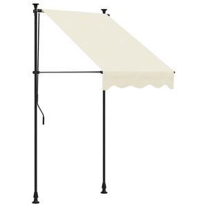 vidaXL Tenda na uvlačenje krem 100 x 150 cm od tkanine i čelika
