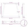 vidaXL Noge za klub stolić V-oblika 2 kom Crne 40 x (30-31,3) cm Čelik