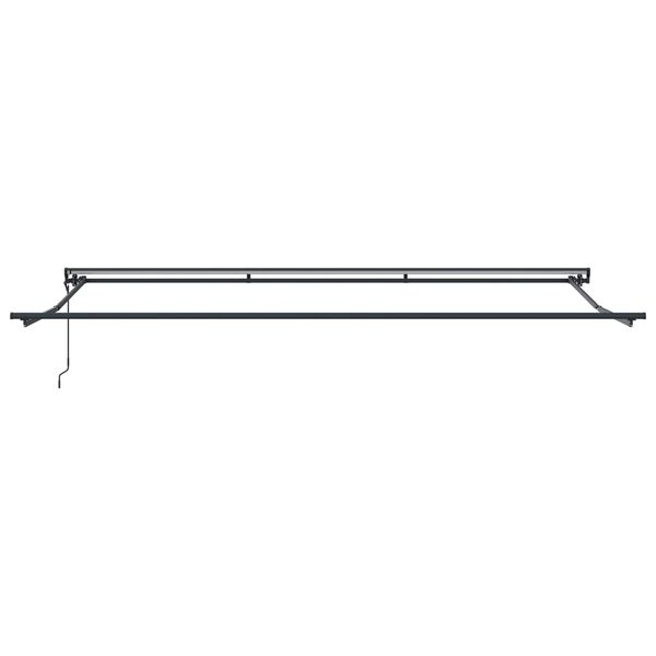 vidaXL Skrovita tenda Plava i bijela 500 &times; 300 cm Poliester i metal