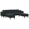 vidaXL Sofa 3 kom. Crna Bar&scaron;un