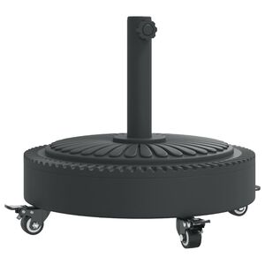 vidaXL Baza suncobrana s kotačima za stupove &Oslash; 38/48 mm 27 kg okrugla