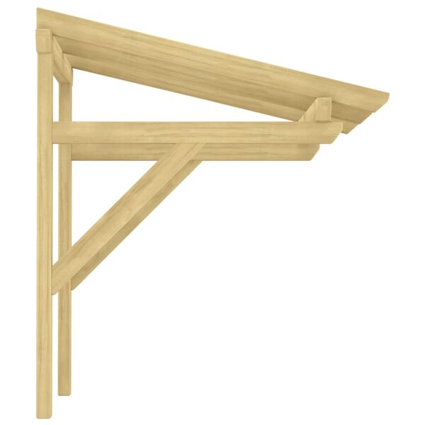 vidaXL Nadstrešnica za vrata 100x100x80 cm od impregnirane borovine