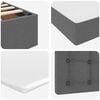 vidaXL Krevet s od storage Tamno siva 180 x 200 cm Lažna koža