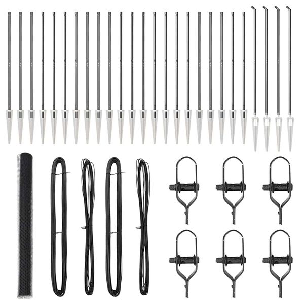 vidaXL Stup za ogradu Siva 50 x 1,5 m (mreža 13 mm) Čelik i PVC