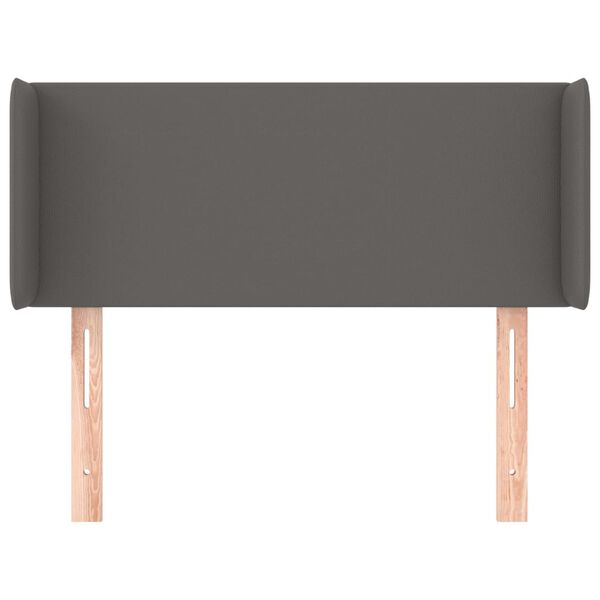 vidaXL Uzglavlje s u&scaron;ima sivo 83x16x78/88 cm od umjetne kože