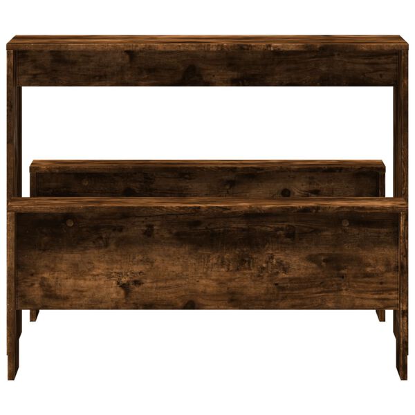 vidaXL 3-dijelni blagovaonski set stola i klupa boja hrasta drveni