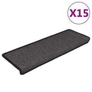 vidaXL Samoljepljivi otirači za stepenice 15 kom 65x21x4 cm antracit