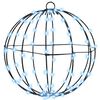 vidaXL Lopta Hladna bijela 30 x 30 x 32 cm Metal 96 LED lampica