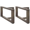 vidaXL Noge za klub stolić T-oblika 2 kom Crne 60x25x(30-31) cm Čelik