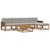 vidaXL Set vanjskih sofa 6 kom. Prirodna i Svjetlosiva
