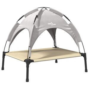 vidaXL Krevet za psa 63 x 49,5 x 60 cm Čelik Srebrno Siva