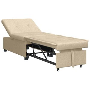vidaXL Krevet-sofa na razvlačenje Krema 194 x 50 x 82 cm tkanina