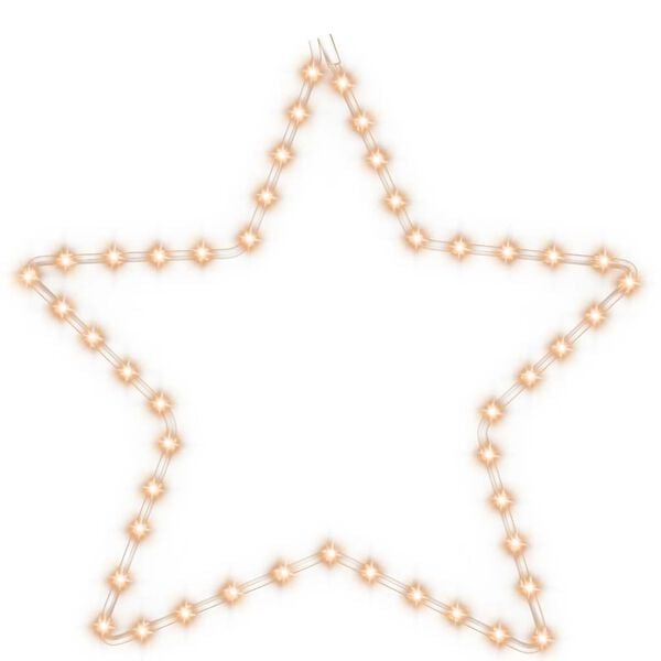 vidaXL Figura božićne zvijezde s 48 LED žarulja topla bijela 56 cm