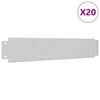 vidaXL Set ograda za travnjak od pocinčanog čelika 20 kom 100 x 20 cm