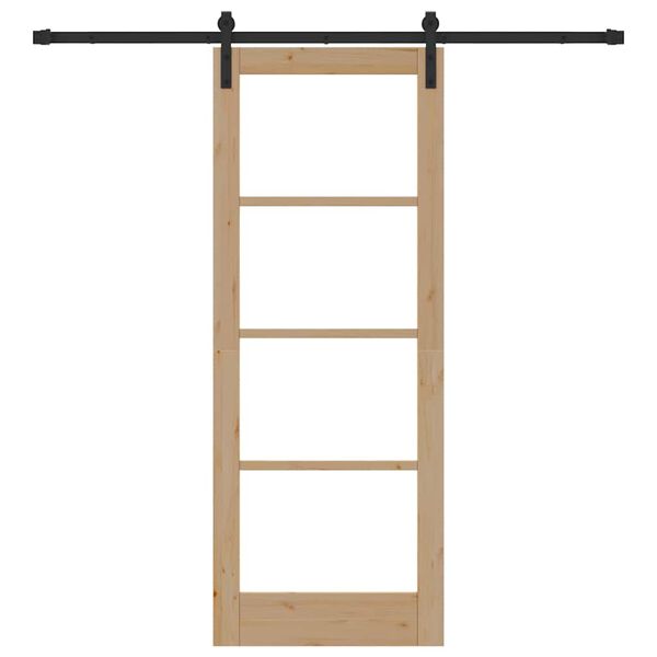 vidaXL Klizna vrata ORKDAL Prirodna i crna 78 x 202 cm