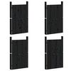 vidaXL Vanjski kuhinjski ormarići 3 kom crni od masivne borovine