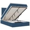 vidaXL Otomanski krevet s madracem i LED plavi 120x200 cm tkanine
