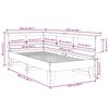 vidaXL Krevet s regalom za knjige bez madraca 90 x 200 cm od borovine