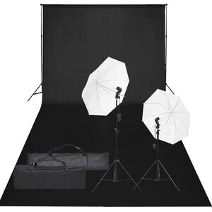 vidaXL Fotografska studijska oprema sa setom svjetala i pozadinom