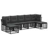 vidaXL Set vanjskih sofa Crna Poliester