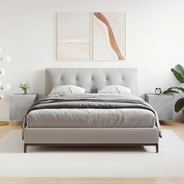 vidaXL Noćni ormarići 2 kom boja betona 40x40x50 cm konstruirano drvo