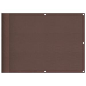 vidaXL Balkonski zaslon smeđi 75x1000 cm 100 % poliester Oxford