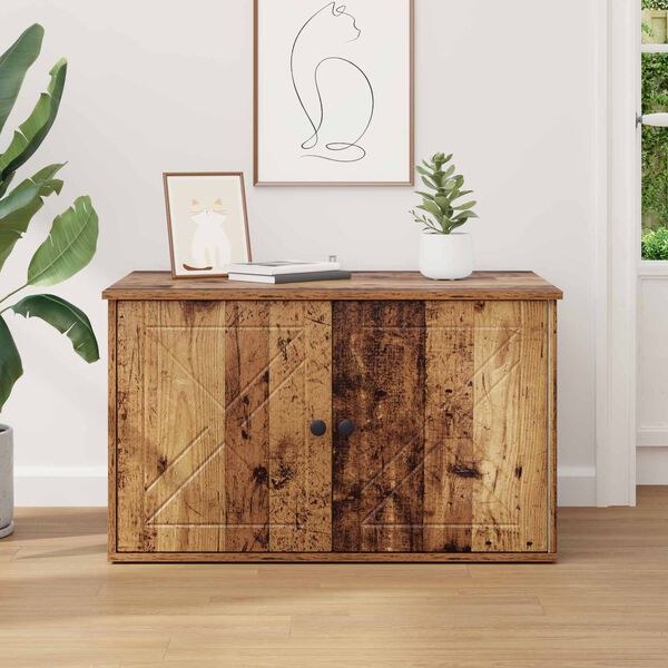 vidaXL Mačja Kuća Staro drvo 85 x 55 x 50 cm Konstruirano drvo