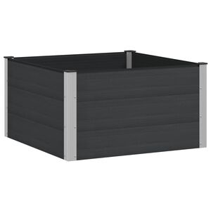 vidaXL Povi&scaron;ena vrtna gredica Crna 100 x 100 x 54 cm