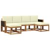 vidaXL Set vanjskih sofa s jastukom 6 pcs Prirodna i krem Poliester