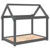 vidaXL Krevet za pse sivi 101x70x90 cm od masivne borovine