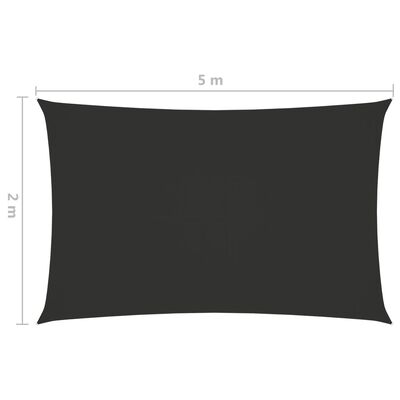 vidaXL Jedro protiv sunca od tkanine pravokutno 2 x 5 m antracit