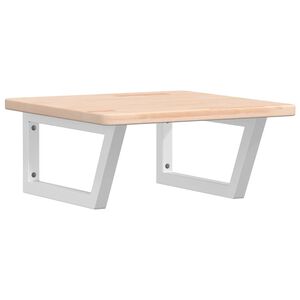 vidaXL Zidna polica za umivaonik od čelika i masivne hrastovine