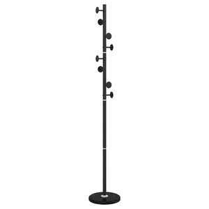 vidaXL Stalak za kapute crni 176 cm od željeza obloženog prahom