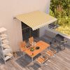 vidaXL Tenda na automatsko uvlačenje 350 x 250 cm žuto-bijela